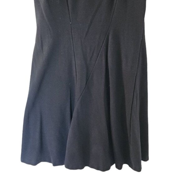 CAbi Dress Black Fit & Flare V Neck Sleeveless Black Ponte Performance Knit S Sm - Picture 6 of 11